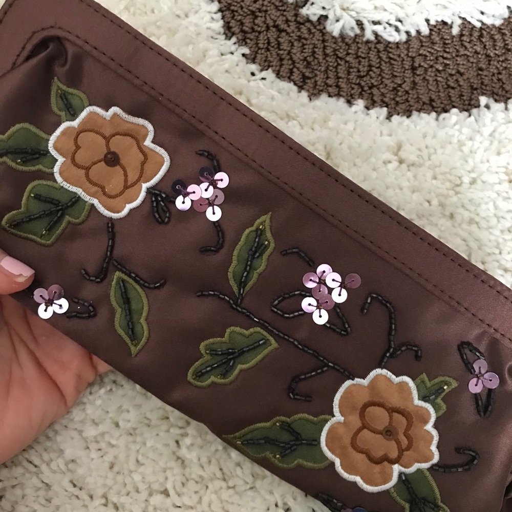 Beaded Brown clutch